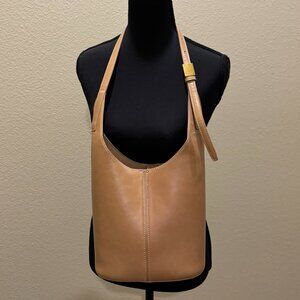 Tan Faux Leather Hobo Shoulder Bag Purse with inside Purse
